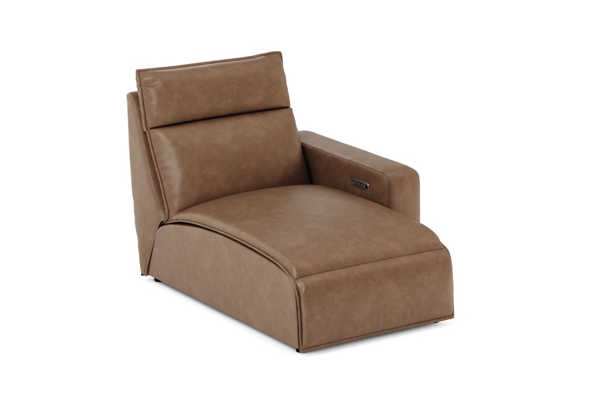 ModularTwo Brown Dual Power Reclining Right Arm Facing Chaise 4