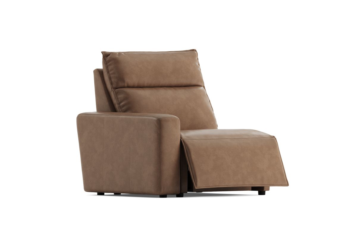 ModularTwo Brown Dual Power Left Arm Facing Recliner 2