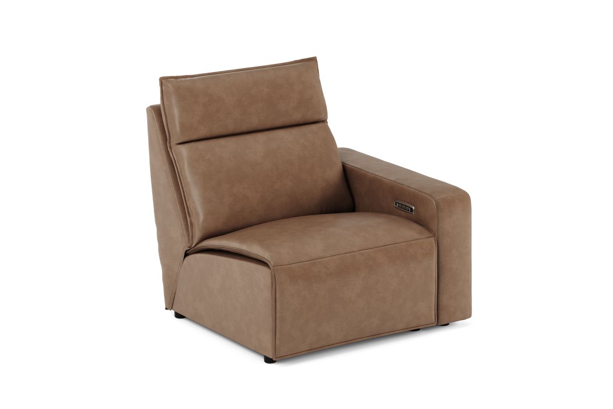 ModularTwo Brown Dual Power Right Arm Facing Recliner 5