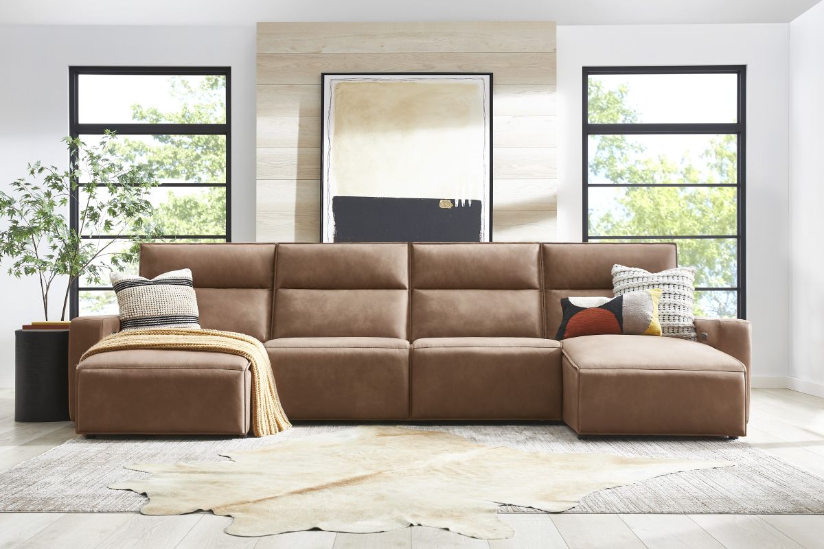 ModularTwo Brown 4-Piece Dual Chaise Sectional 9