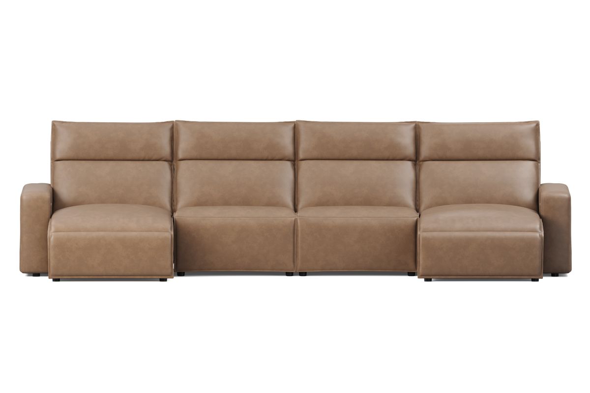 ModularTwo Brown 4-Piece Dual Chaise Sectional 2
