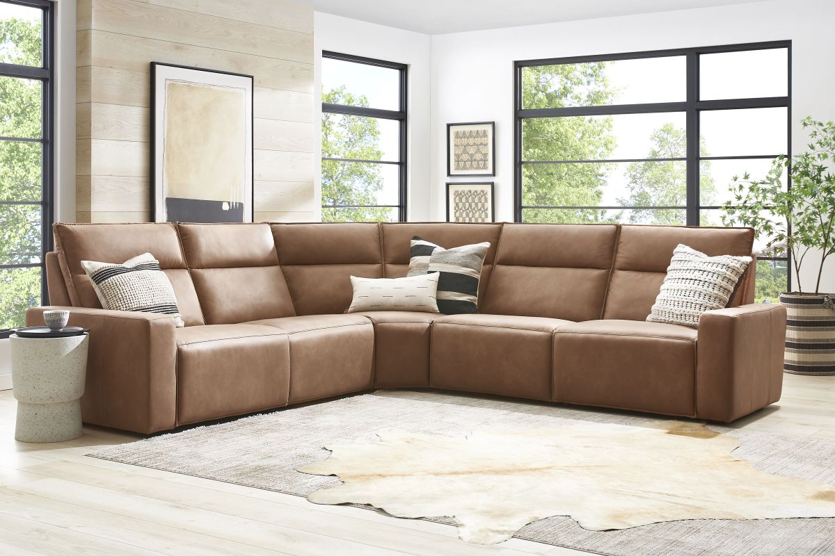 ModularTwo Brown 5-Piece Dual Power Reclining Sectional 10