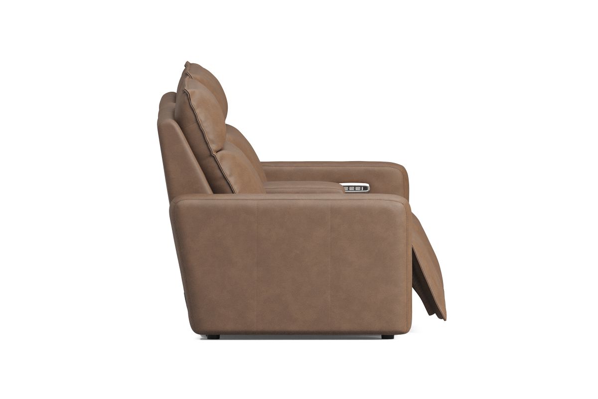 ModularTwo Brown Dual Power Reclining Console Loveseat 8