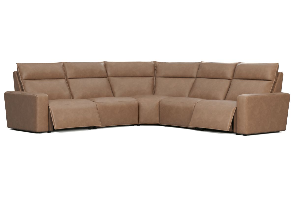 ModularTwo Brown 5-Piece Dual Power Reclining Sectional 3
