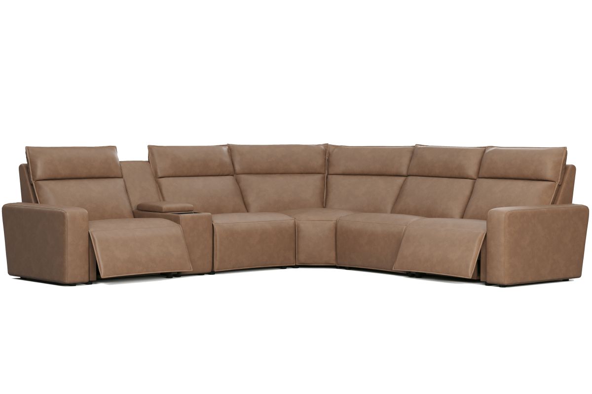 ModularTwo Brown 6-Piece Dual Power Reclining Sectional 3