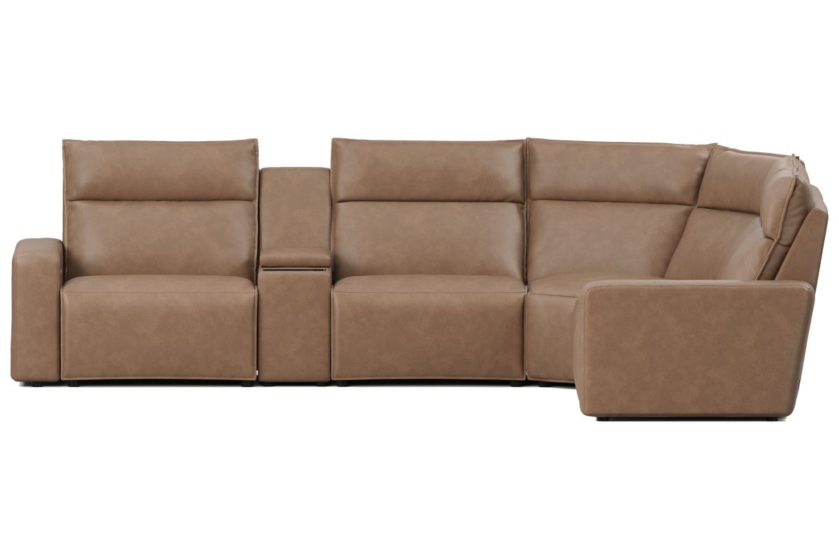 ModularTwo Brown 6-Piece Dual Power Reclining Sectional 4