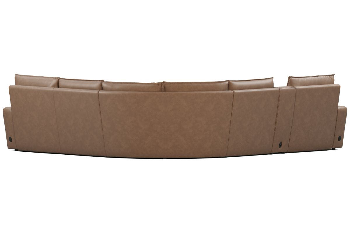 ModularTwo Brown 6-Piece Dual Power Reclining Sectional 15