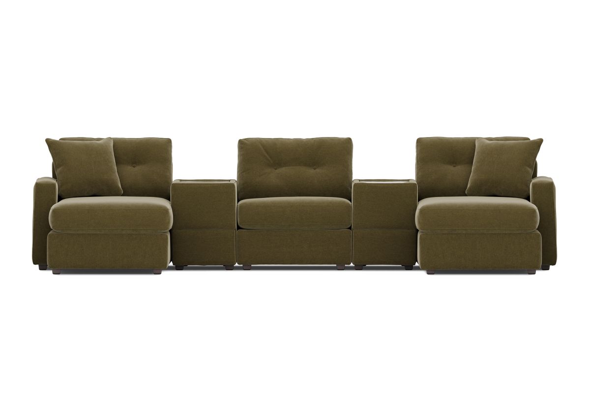 ModularOne Sectional Moss 5-Piece with Dual Chaise 3