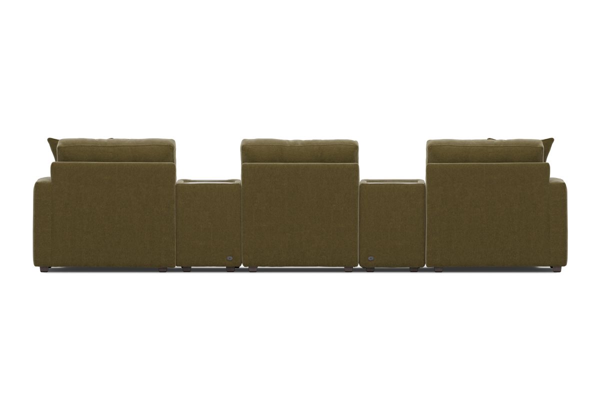 ModularOne Sectional Moss 5-Piece with E-Console & Dual Chaise 10