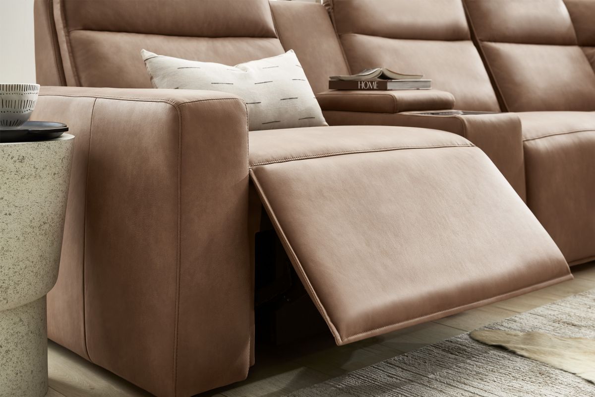 ModularTwo Brown 5-Piece Dual Power Reclining Sofa with Armless Chair 9