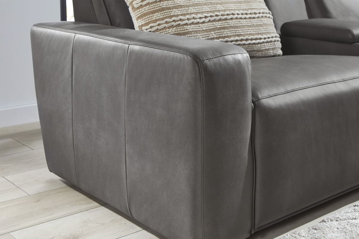 ModularTwo Grey 5-Piece Dual Power Reclining Sofa with Armless Chair 4