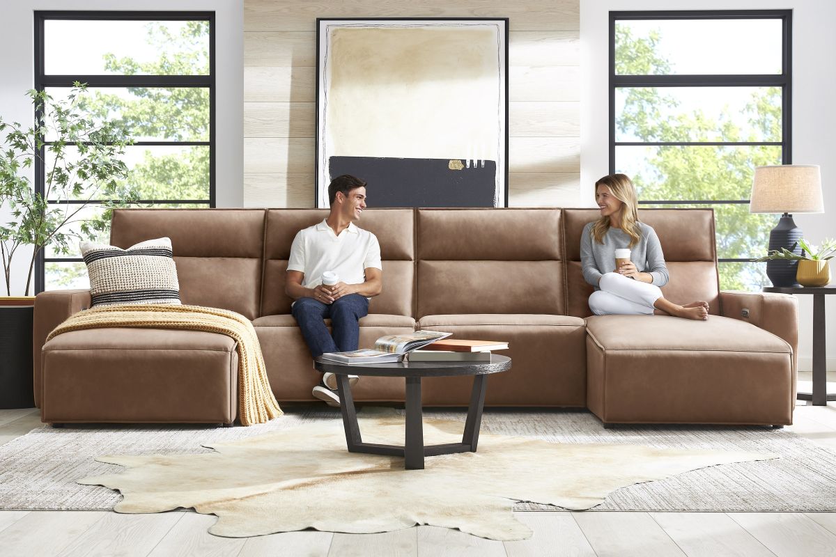 ModularTwo Brown 4-Piece Dual Chaise Sectional 5