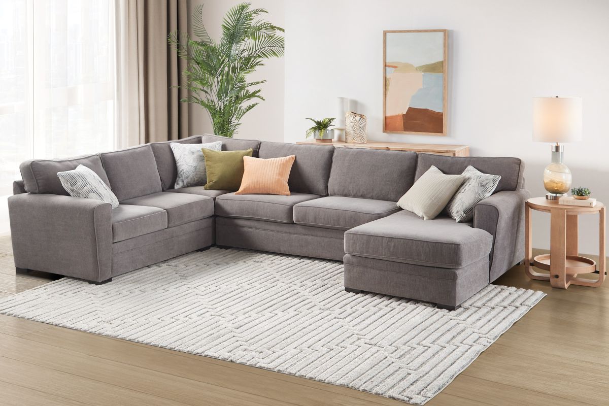 Zephyr 4-Piece Corner Sectional with Left-Arm Facing Loveseat by Jonathan Louis 4