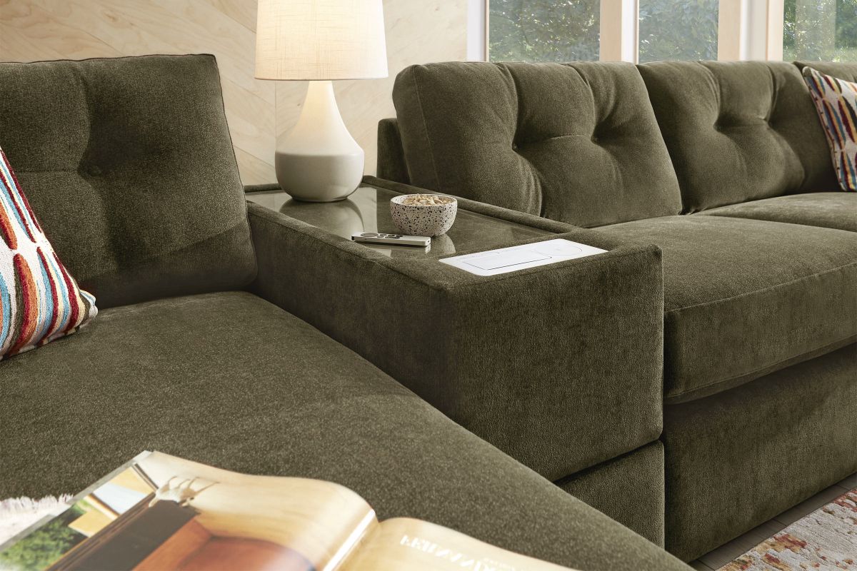 ModularOne Sectional Moss 8-Piece with Left Arm Facing Chaise 4