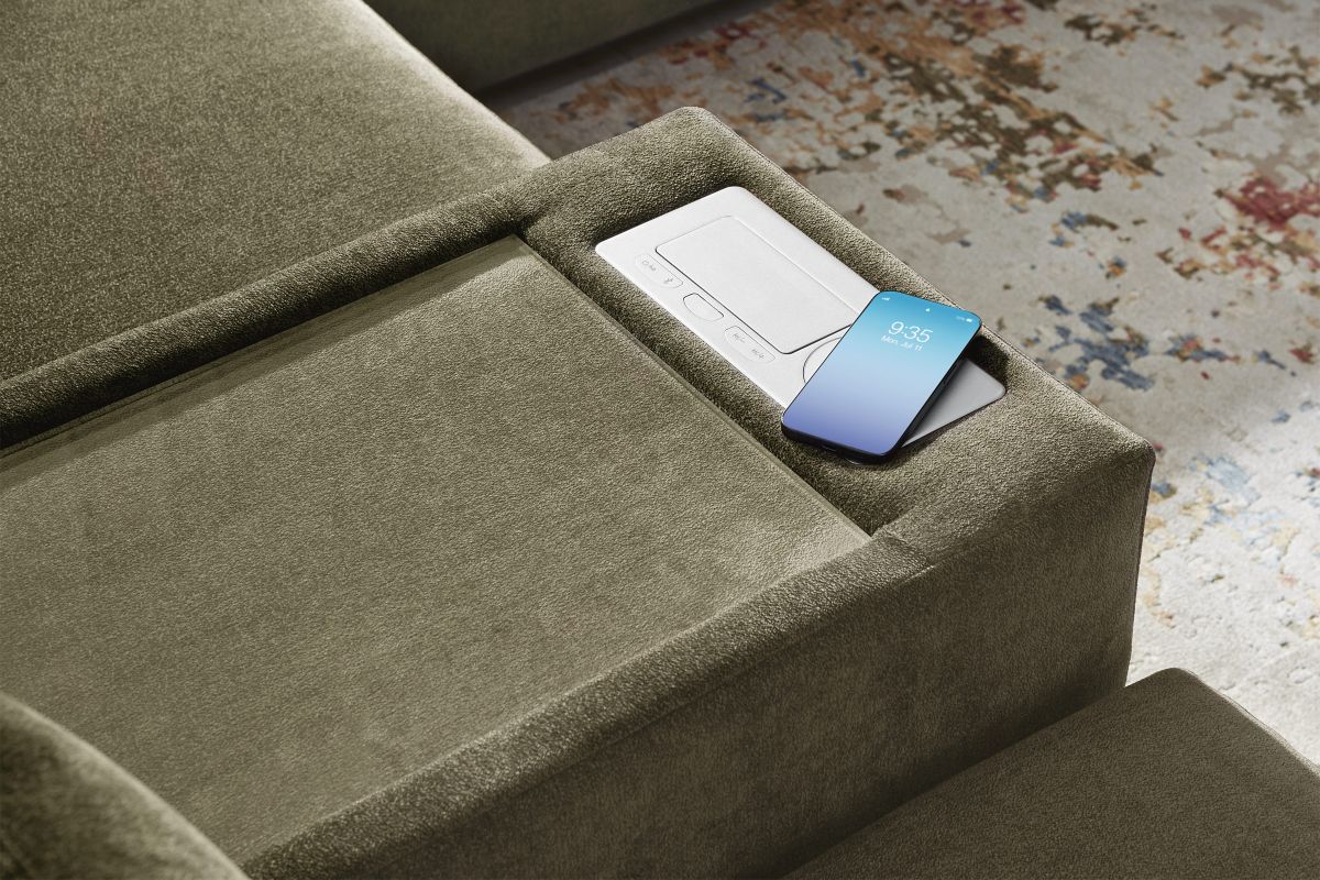 ModularOne Sectional Moss 8-Piece with E-Console & Right Arm Facing Chaise 13