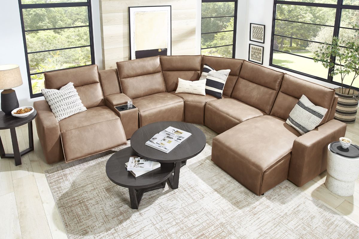 ModularTwo Brown Dual Power Reclining Right Arm Facing Chaise 3