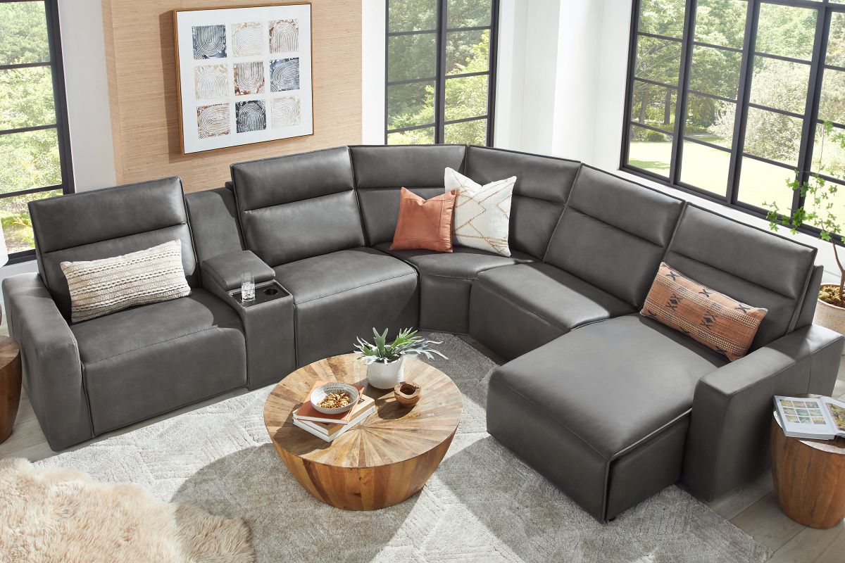 ModularTwo Grey Dual Power Armless Recliner 3