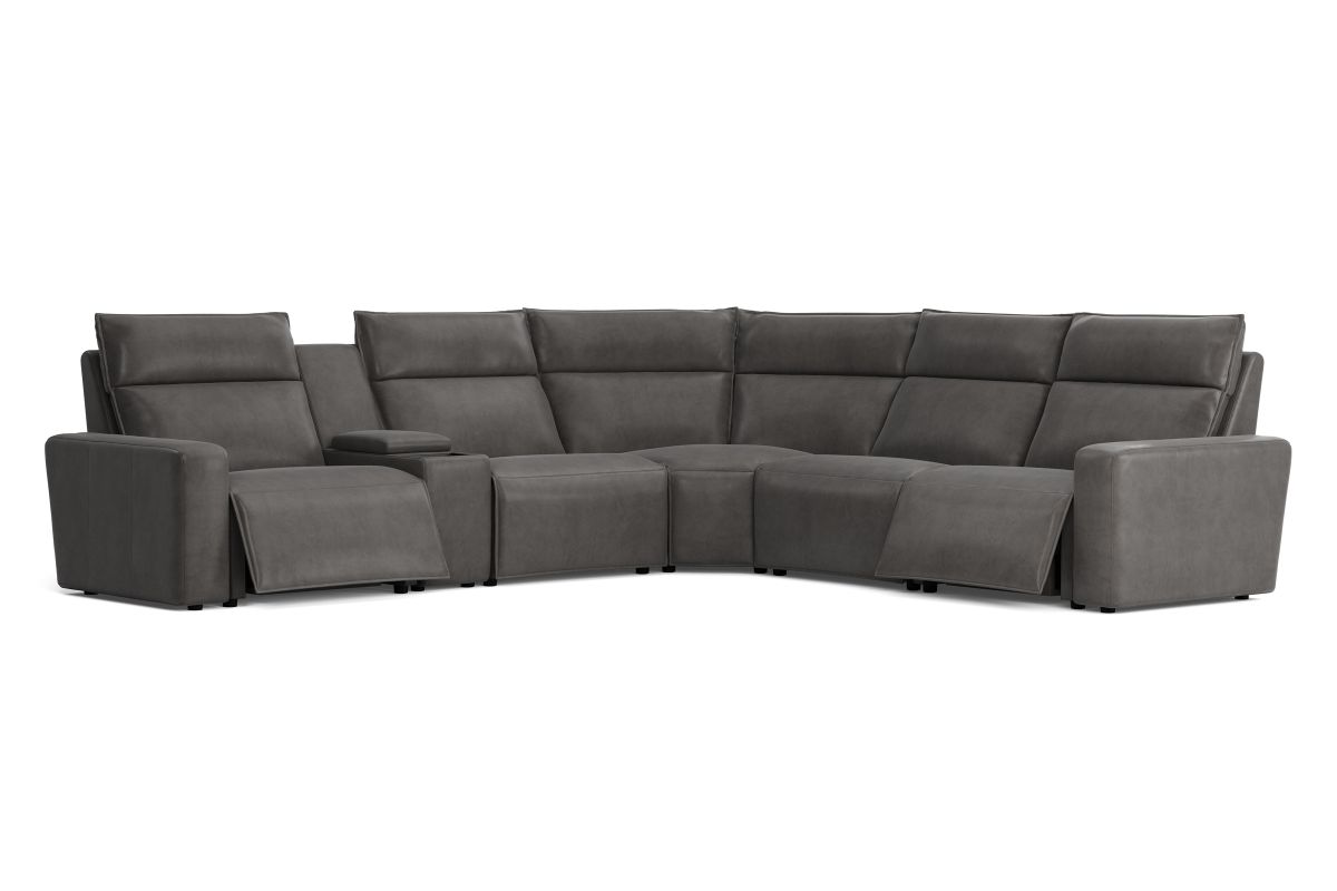 ModularTwo Grey Dual Power Left Arm Facing Recliner 8