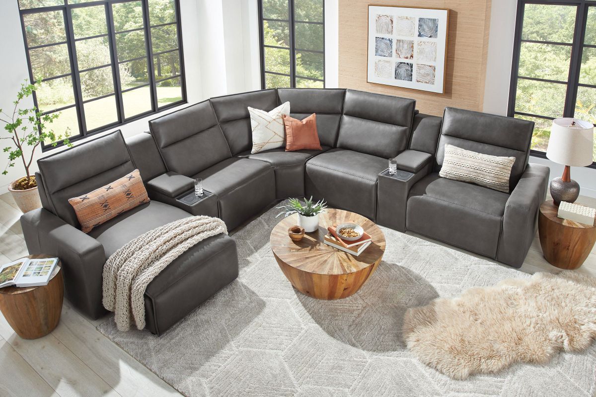 ModularTwo Grey Dual Power Right Arm Facing Recliner 4