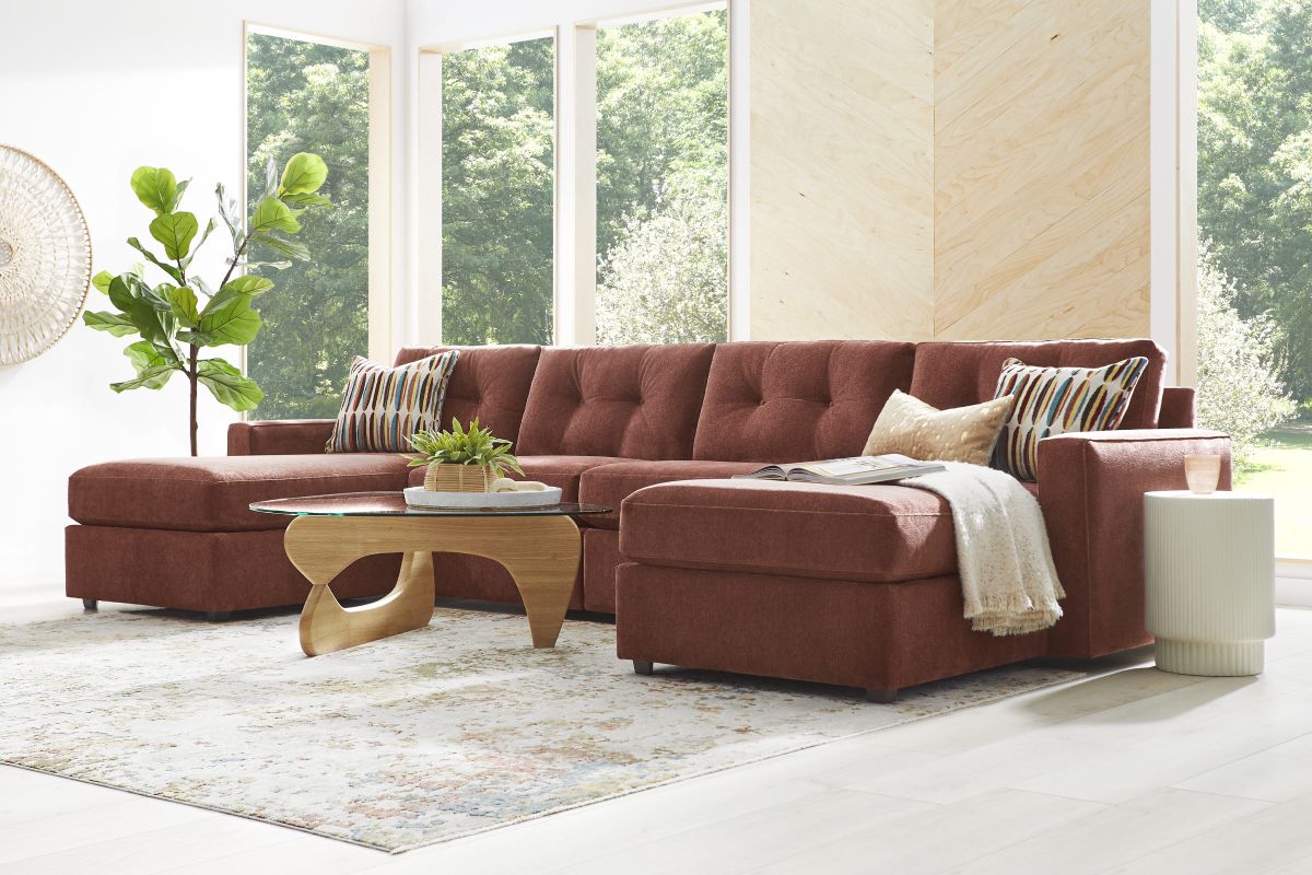 ModularOne Sectional Merlot 4-Piece 2