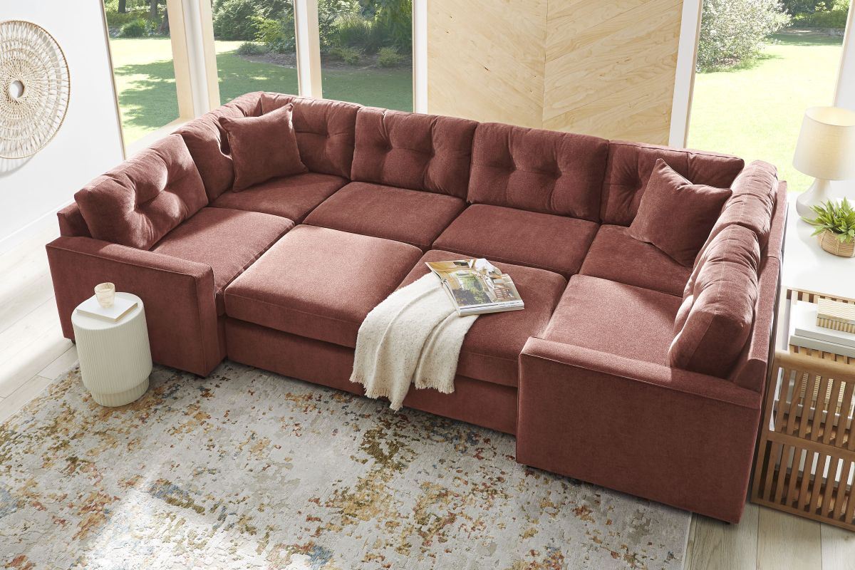 ModularOne Sectional Merlot 6-Piece 2