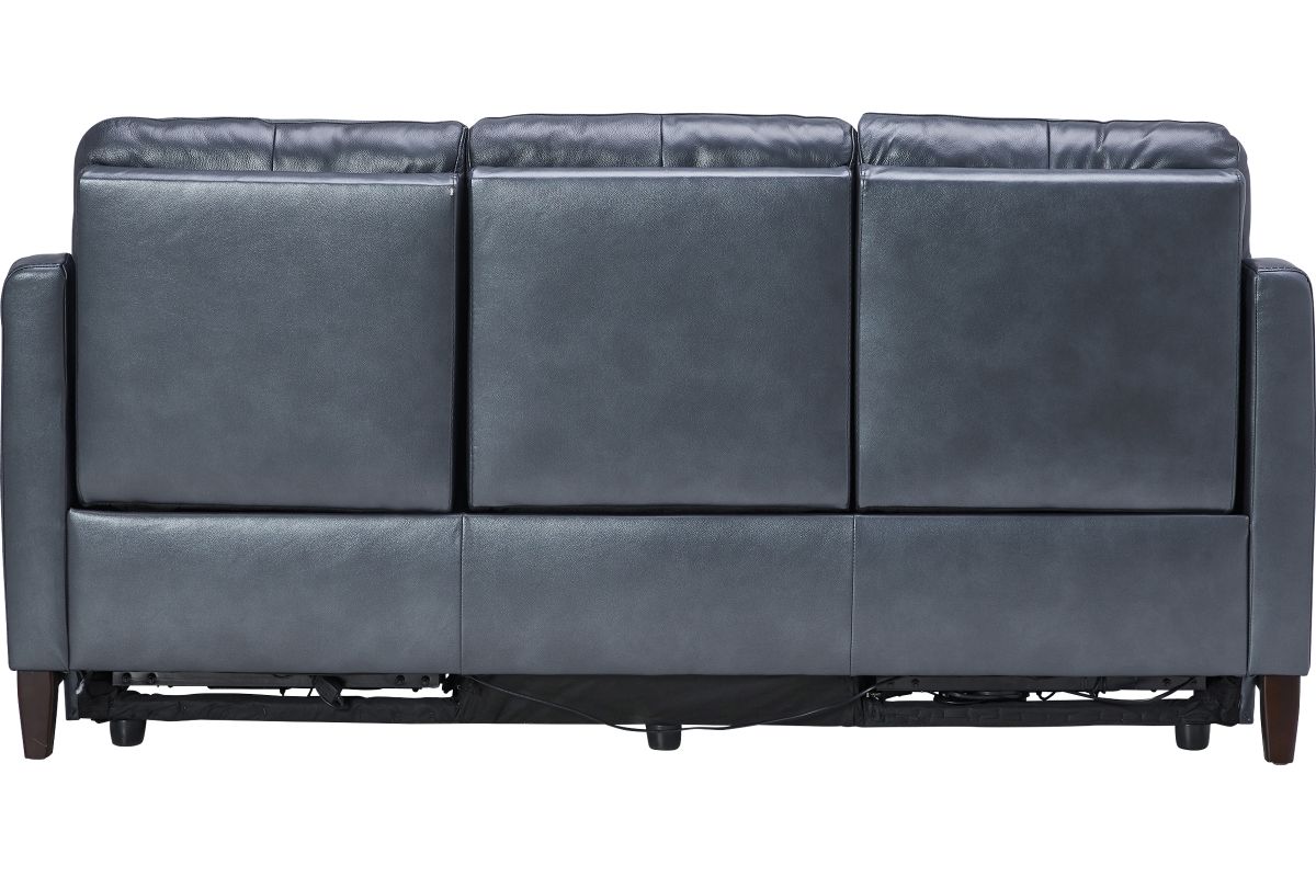 Marco Blue Dual Power Leather Reclining Sofa 9