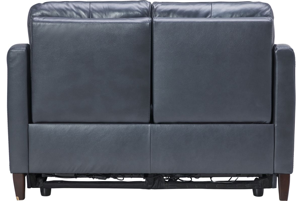 Marco Blue Dual Power Leather Reclining Loveseat 8