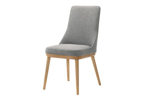 Revolve Upholstered Chair in Oak Finish