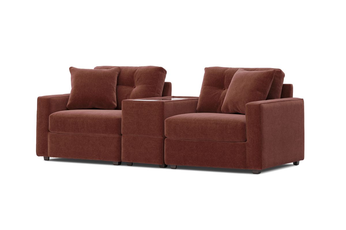 ModularOne Sectional Merlot 3-Piece 4