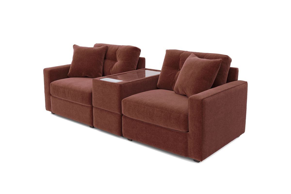 ModularOne Sectional Merlot 3-Piece 2