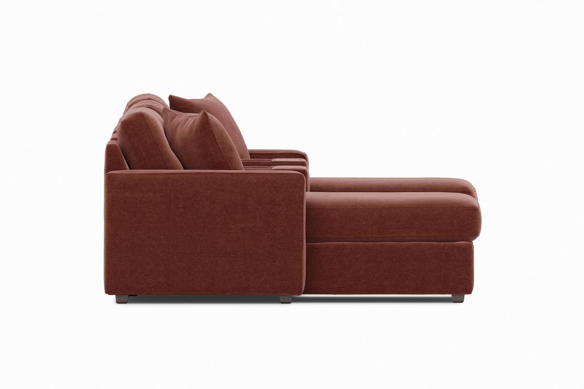 ModularOne Sectional Merlot 5-Piece with Dual Chaise 4