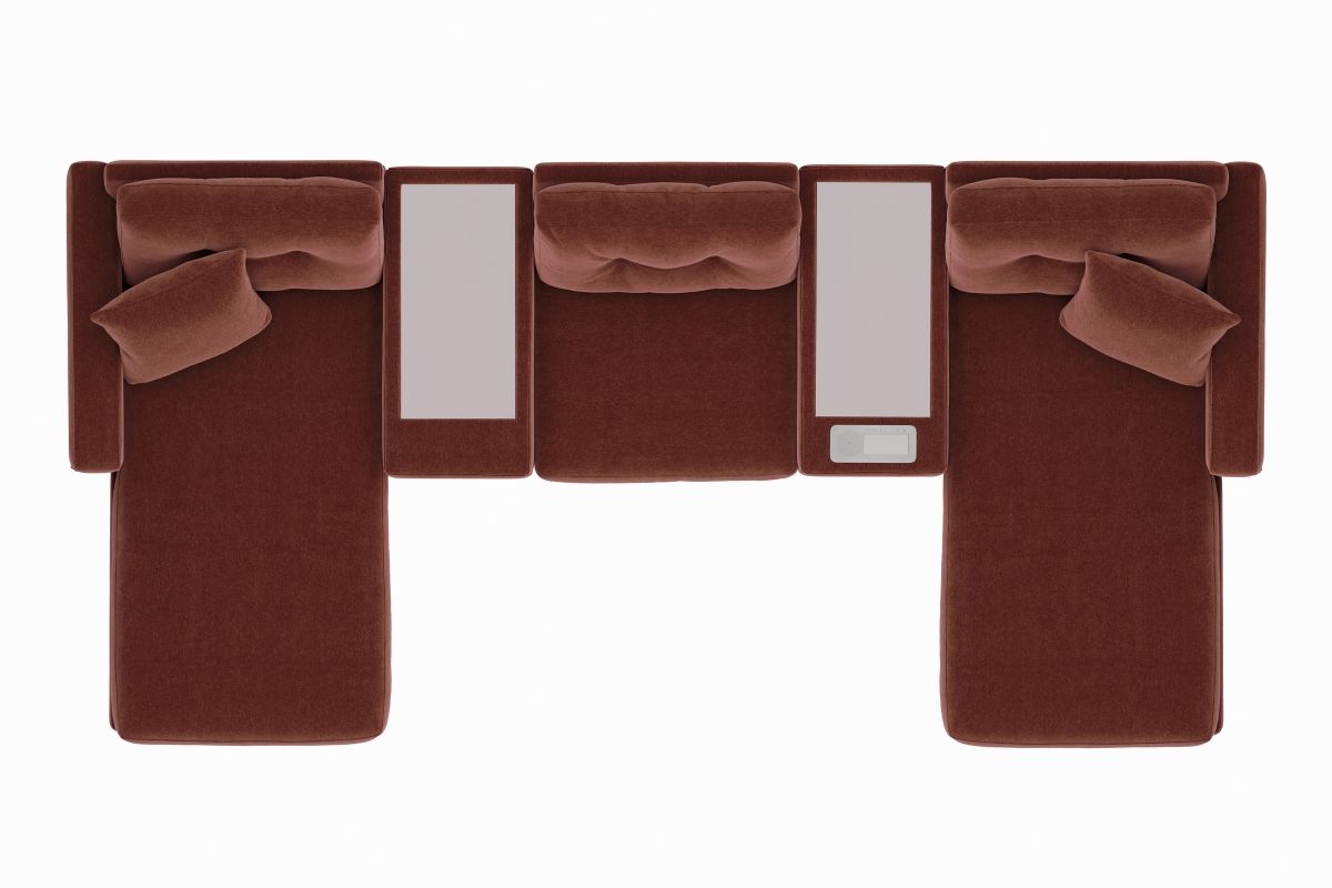 ModularOne Sectional Merlot 5-Piece with Dual Chaise 5