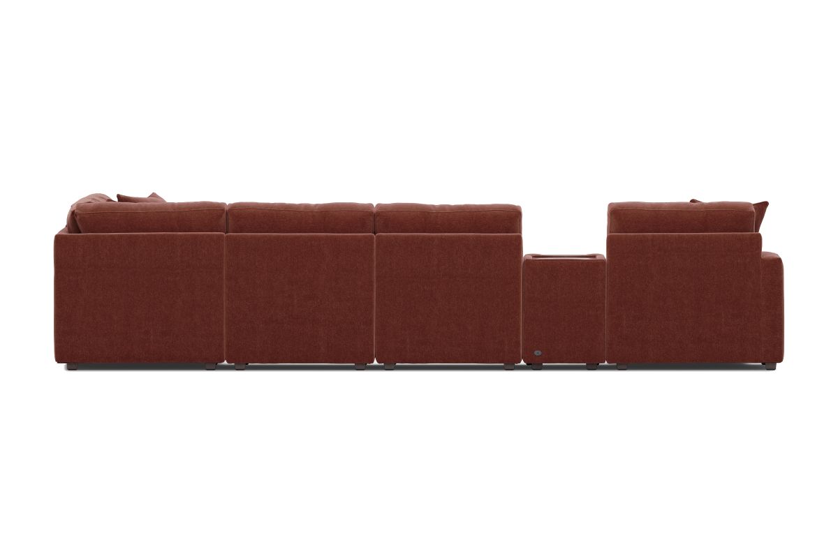 ModularOne Sectional Merlot 8-Piece with E-Console & Left Arm Facing Chaise 9
