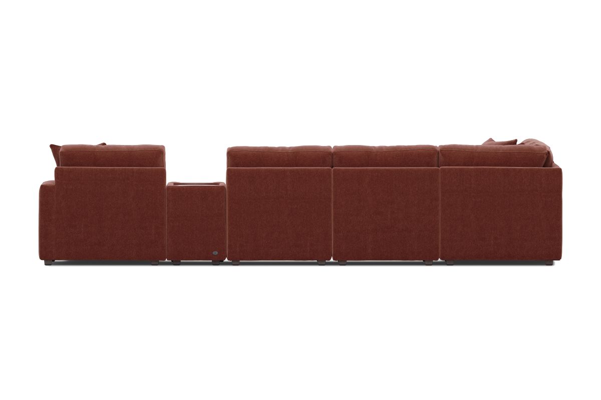 ModularOne Sectional Merlot 8-Piece with E-Console & Right Arm Facing Chaise 9