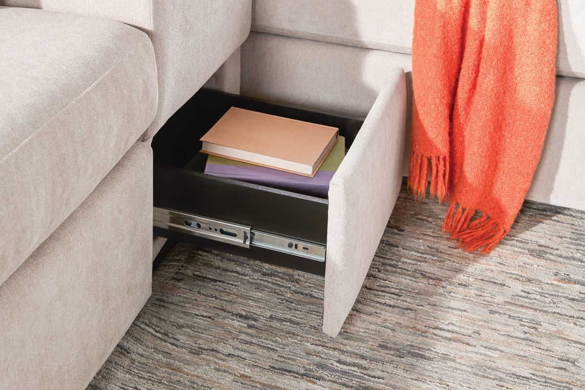 ModularOne Stone 5-Piece Sleeper Sectional with E-Console 13