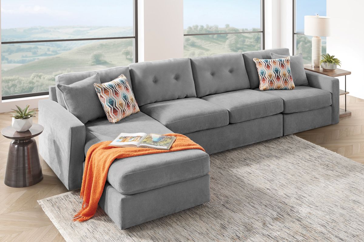 ModularOne Granite 3-Piece Sleeper Sofa with Left Arm Facing Chaise 2