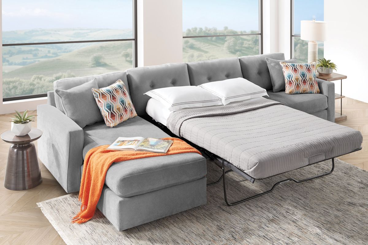 ModularOne Granite 3-Piece Sleeper Sofa with Left Arm Facing Chaise 5