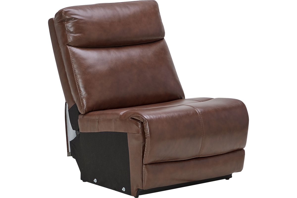 Scorpio Brown 6-Piece Leather Dual Power Reclining Sectional 18