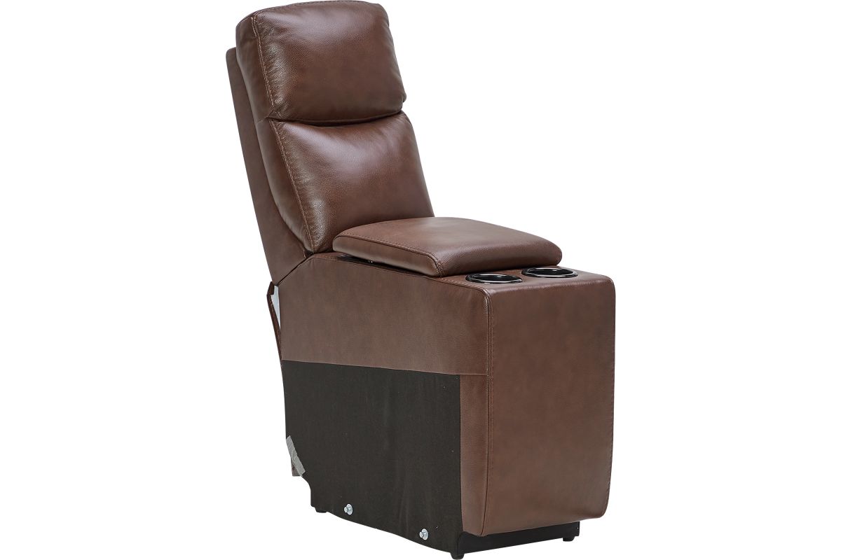 Scorpio Brown 6-Piece Leather Dual Power Reclining Sectional 19