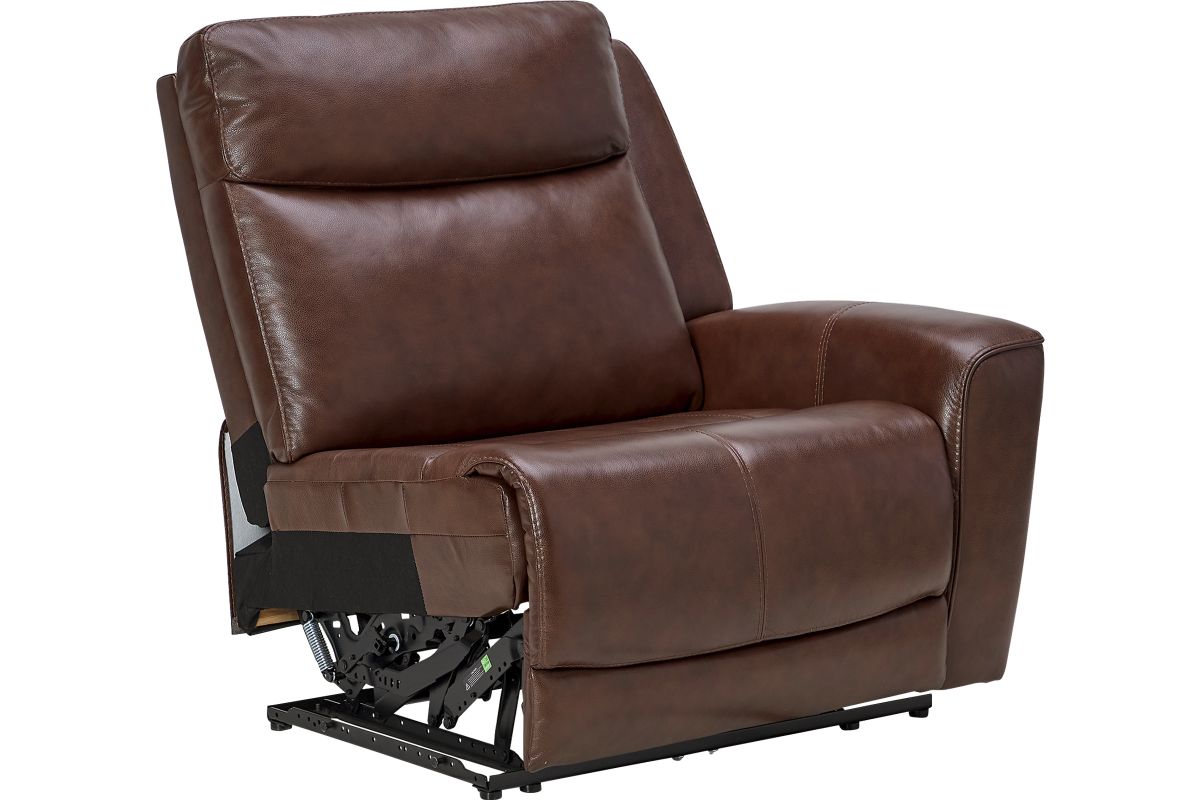 Scorpio Brown 6-Piece Leather Dual Power Reclining Sectional 20