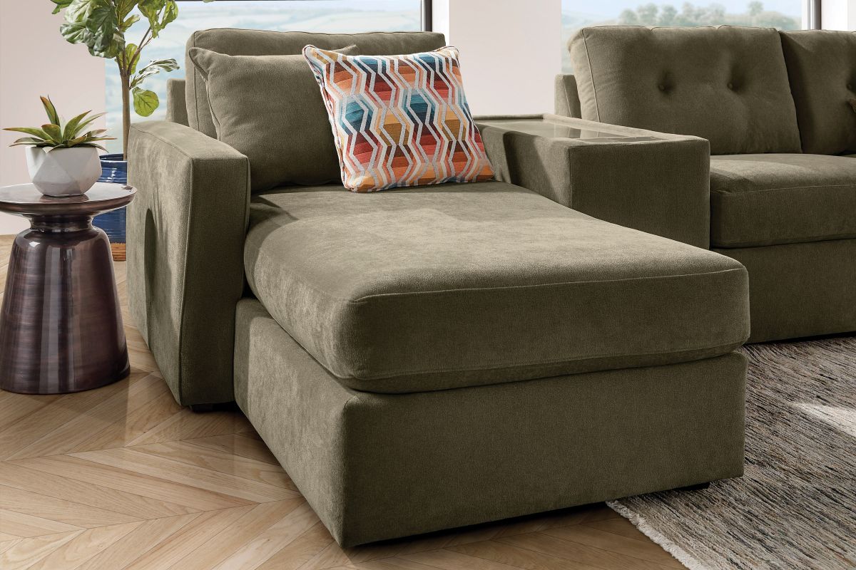 ModularOne Sectional Moss 3-Piece with Sleeper + Left Arm Facing Chaise 6