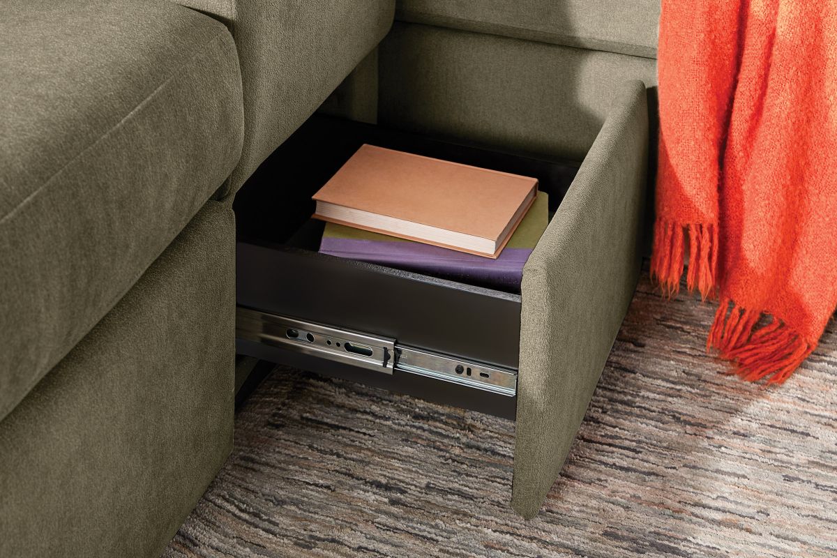 ModularOne Sectional Moss 3-Piece with Sleeper + Dual Chaises 12