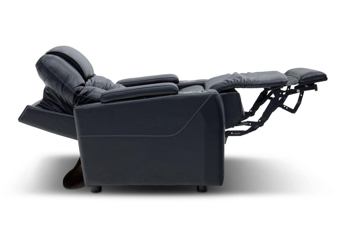 Front Row Leather Triple Power Theater Recliner Black 5