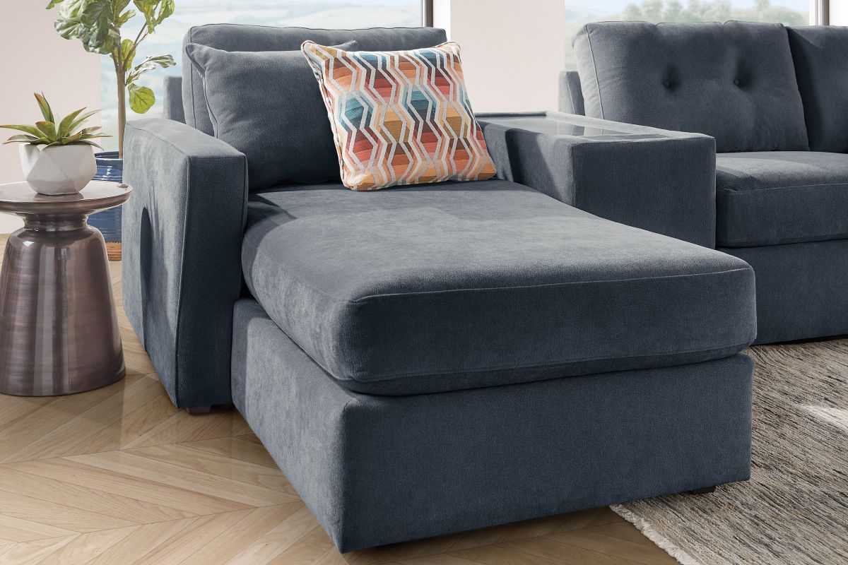 ModularOne Navy 5-Piece Sleeper Sectional with E-Console 11