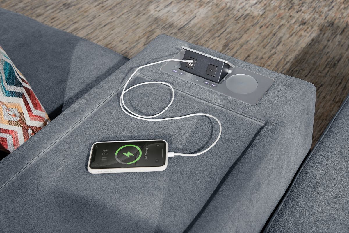 ModularOne Navy 7-Piece Sleeper Sectional with E-Console 9