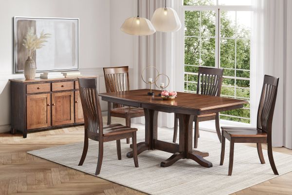 Millsdale Extendable Table + 4 Side Chairs by Daniel's Amish