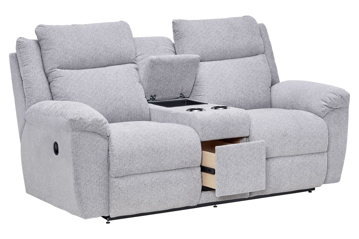 Joel Reclining Console Loveseat by La-Z-Boy 4