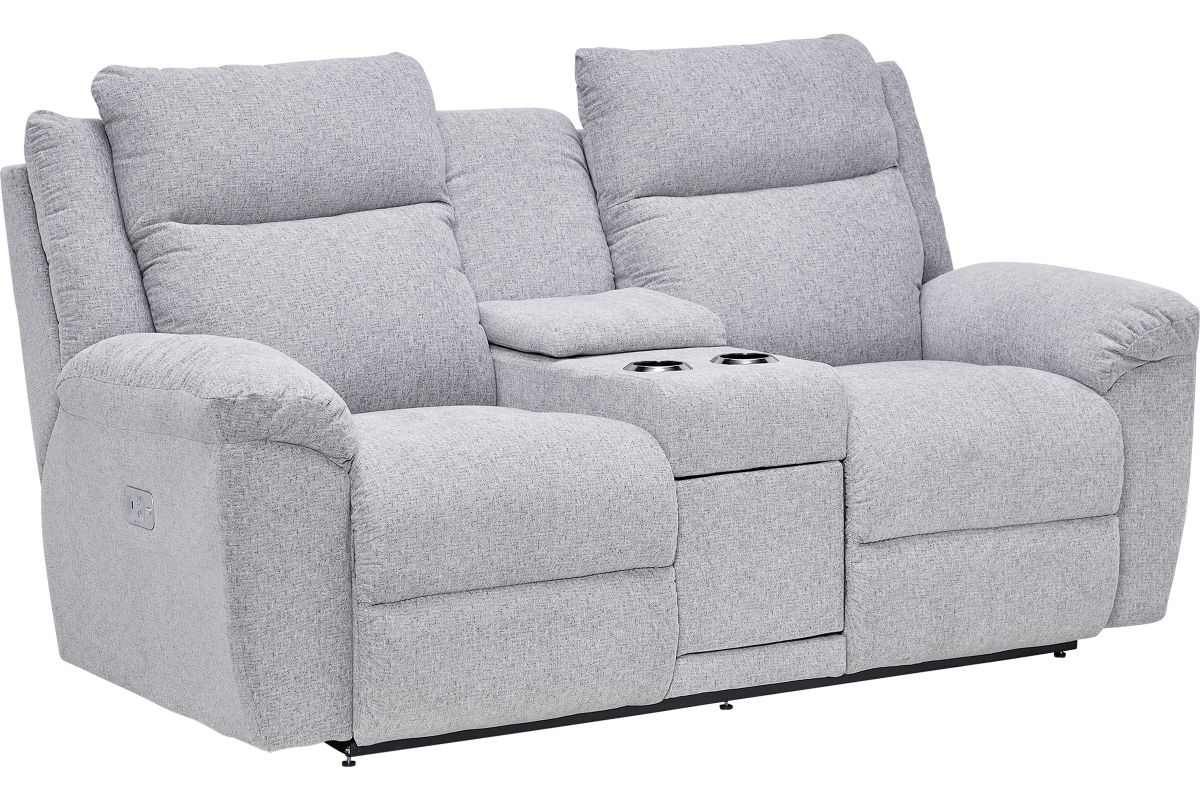 Joel Dual Power Reclining Console Loveseat by La-Z-Boy 3