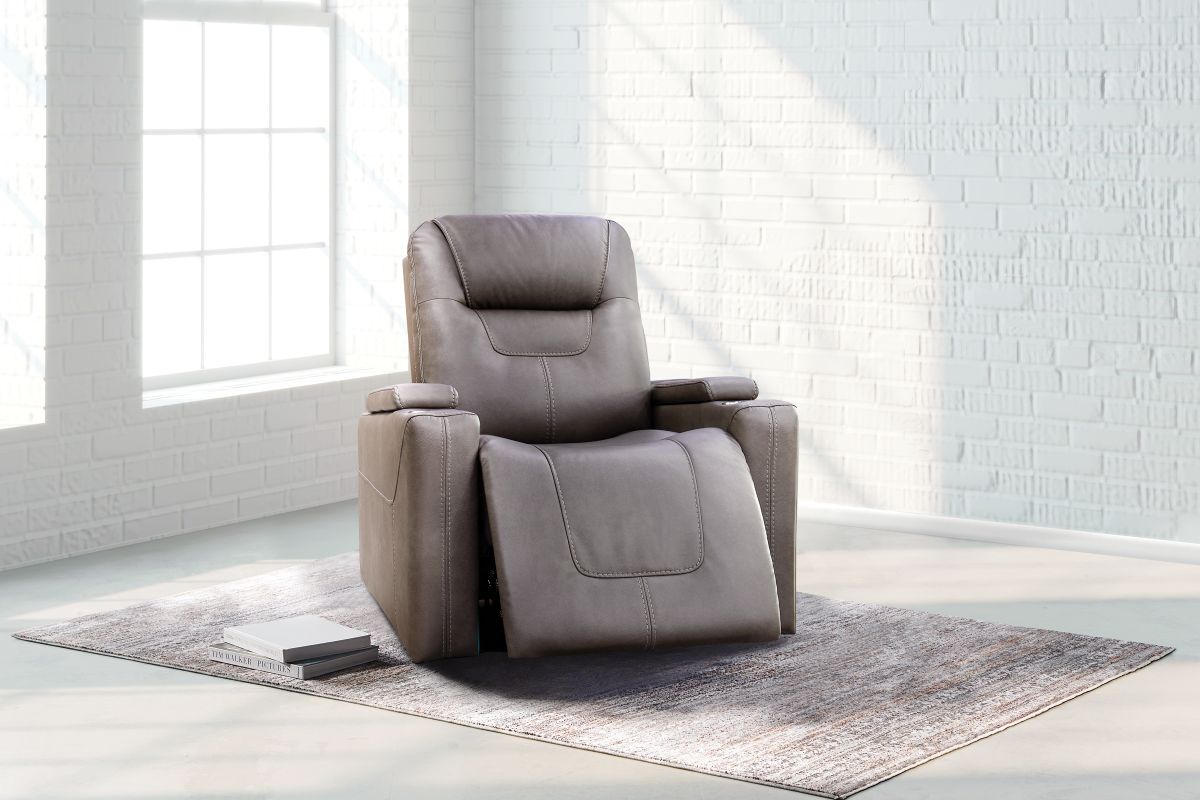 Front Row Triple Power Theater Recliner Charcoal 2
