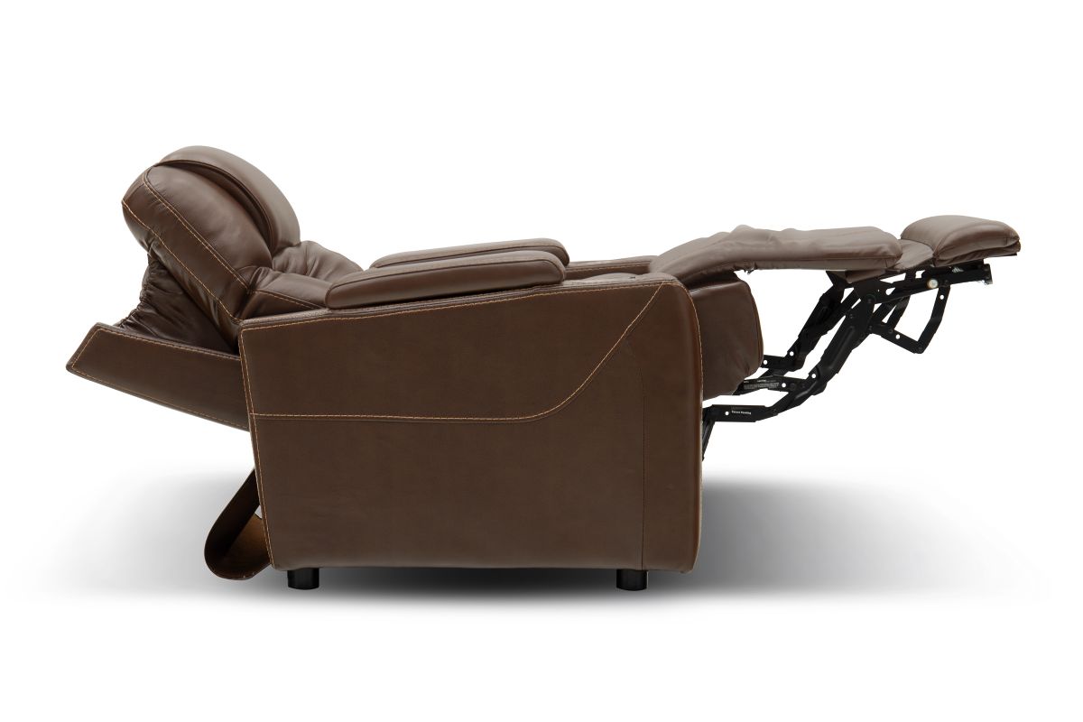 Front Row Brown Leather Triple Power Theater Recliner 5